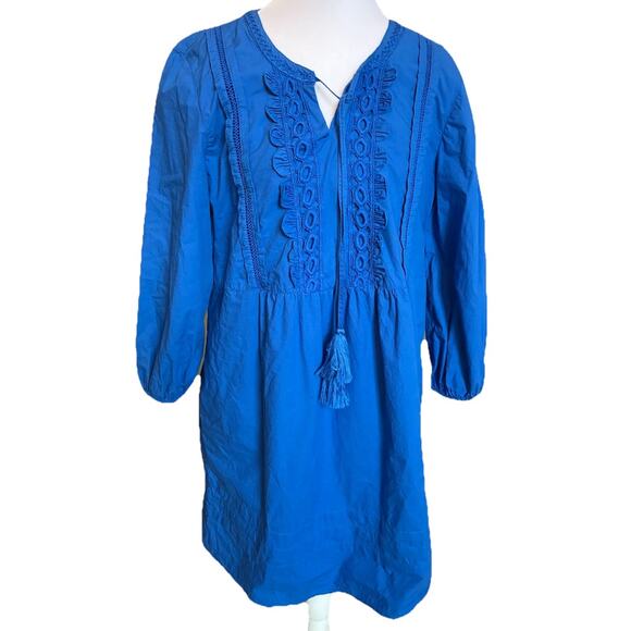 Tommy Bahama Boho Salina Key Organic Cotton Poplin Shift Dress Coverup Pockets M - Picture 11 of 16